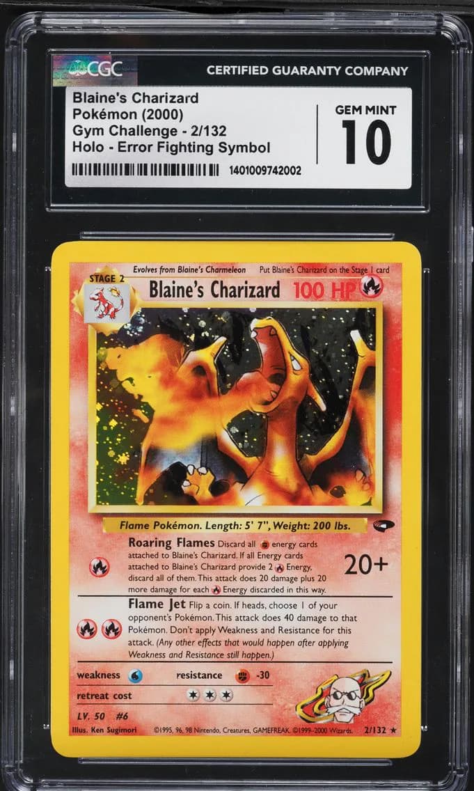 Blaine's Charizard, CGC 10