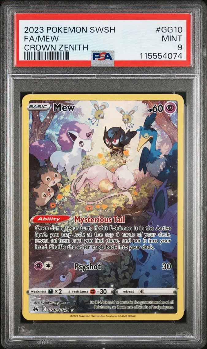 Full Art/Mew, PSA 9