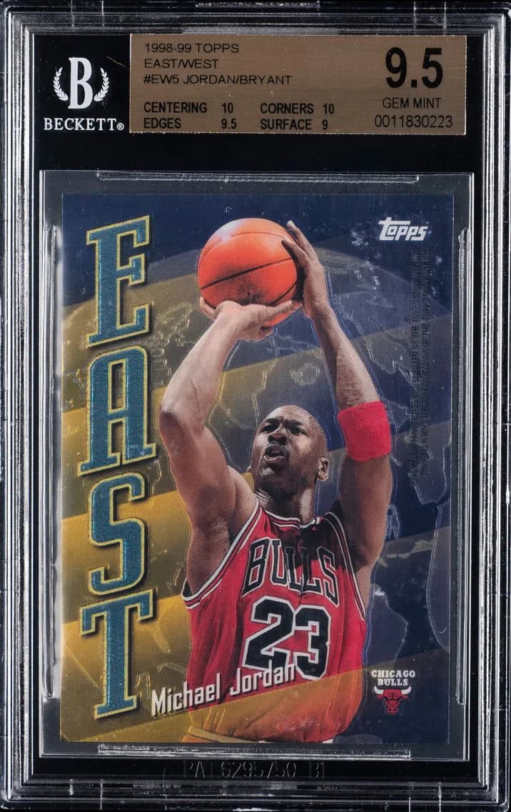 Kobe Bryant/Michael Jordan BGS 9.5 Topps East - West Basketball, BGS 9.5