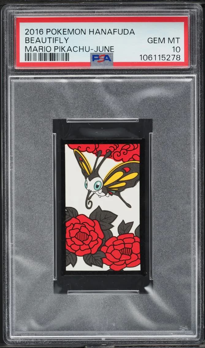 HANAFUDA MARIO PIKACHU JUNE BEAUTIFLY, PSA 10