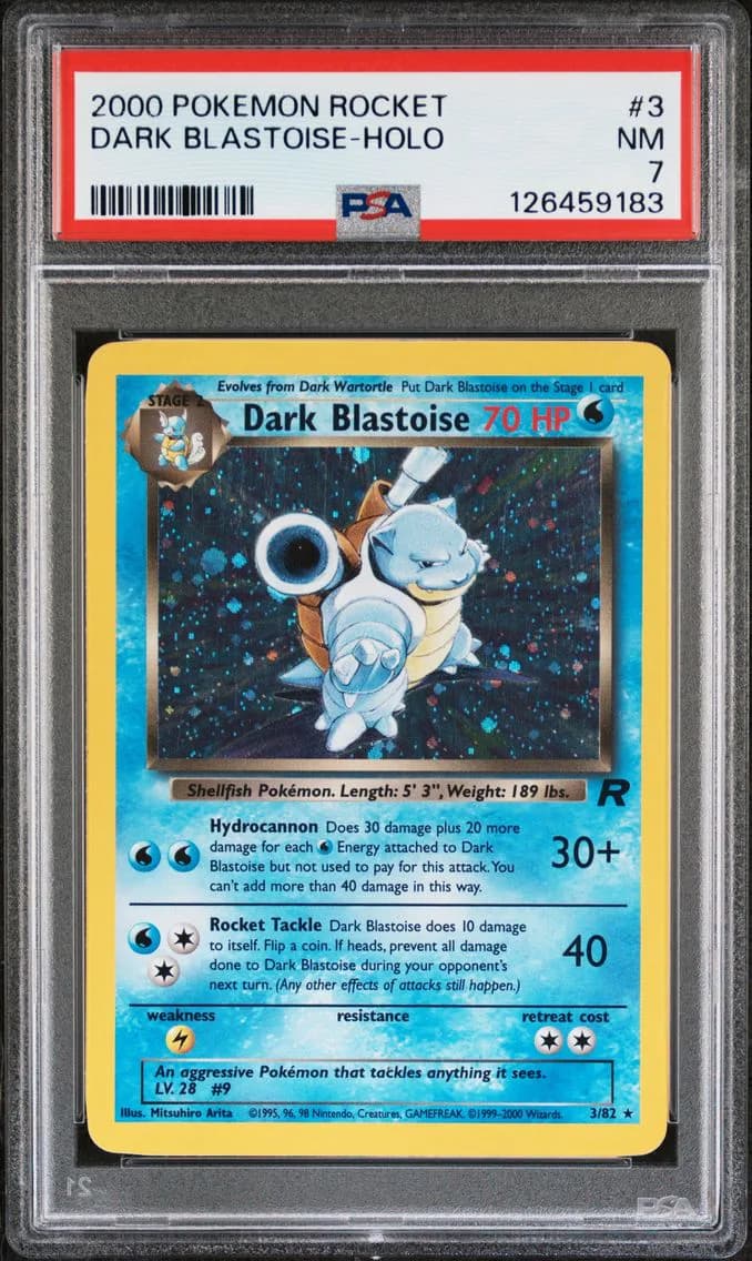 Dark Blastoise-Holo, PSA 7