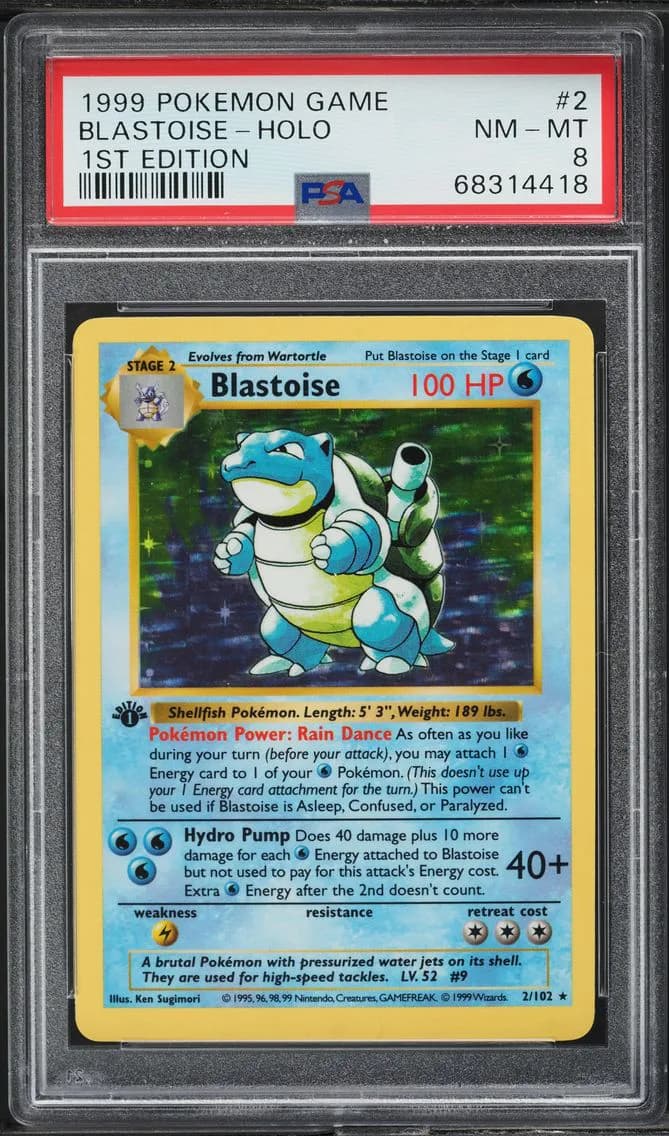 Blastoise, PSA 8