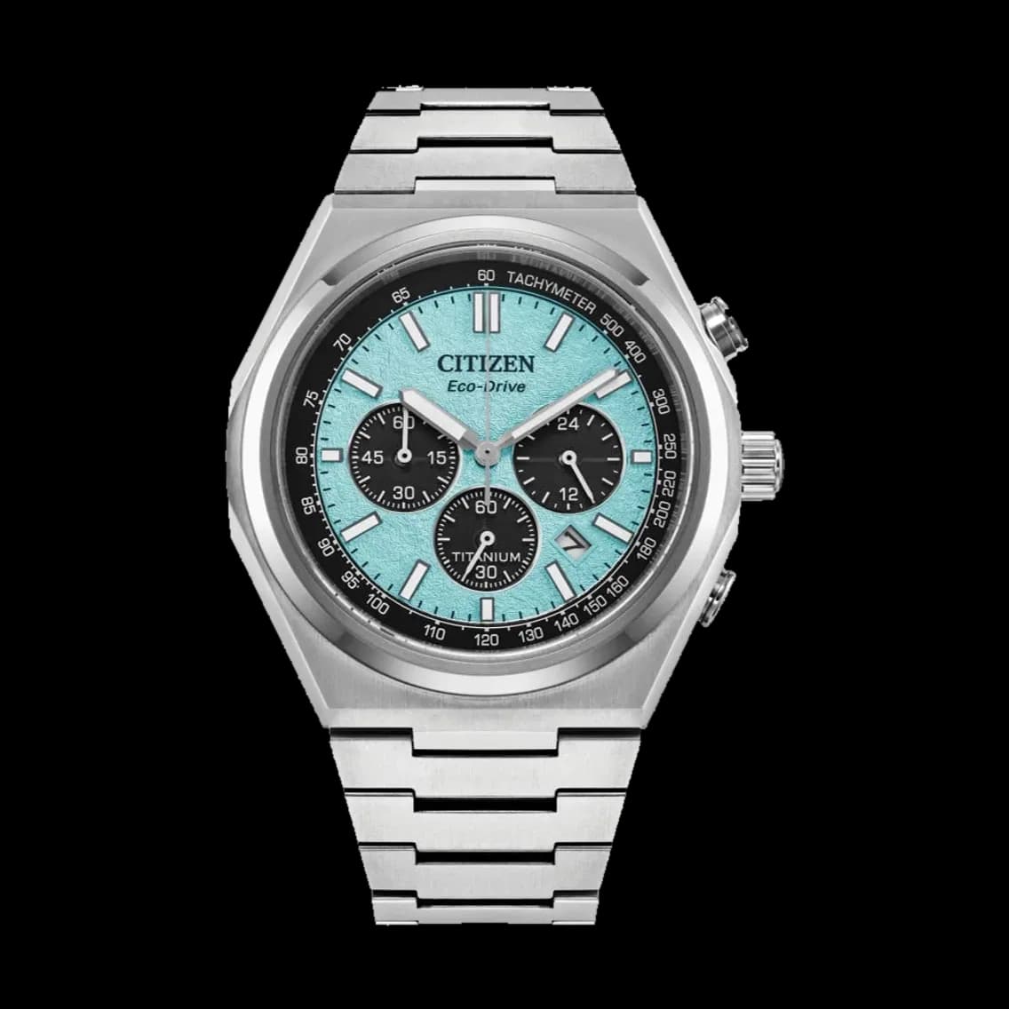 Citizen Zenshin Chrono Super Titanium 42.4mm - Blue on Bracelet, TEDDY BALDASSARRE 10