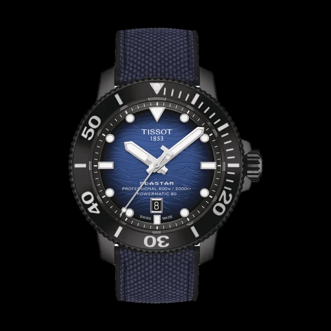 Tissot Seastar 2000 Professional Powermatic 80 46mm - Blue on Synthetic Strap, TEDDY BALDASSARRE 10