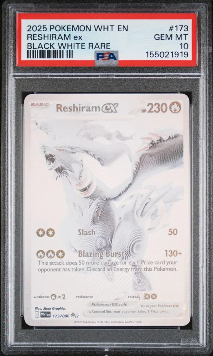 Reshiram EX, PSA 10