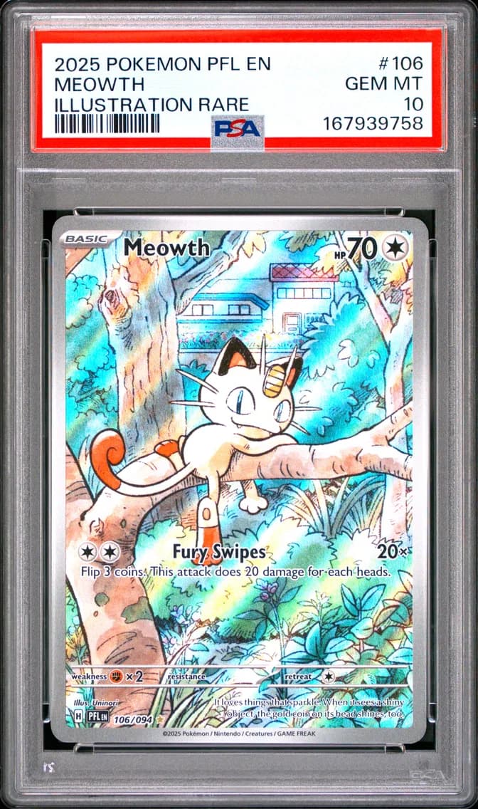Meowth, PSA 10