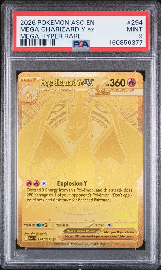 Mega Charizard Y EX, PSA 9