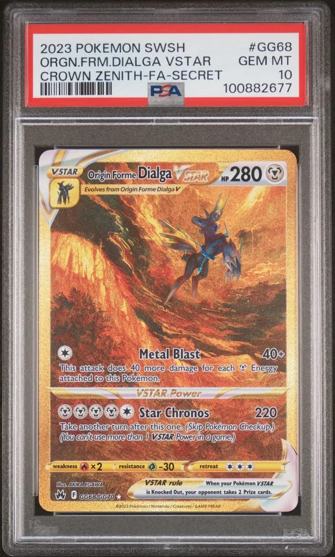 Full Art/Origin Forme Dialga Vstar, PSA 10