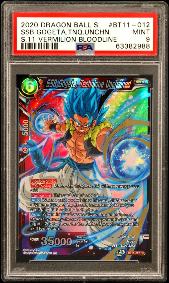 SSB Gogeta, Technique Unchained, PSA 9