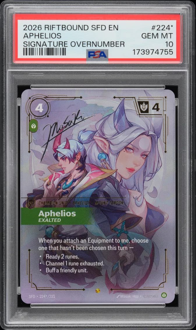 Aphelios - Exalted, PSA 10