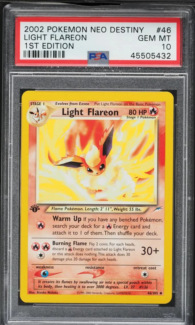 Light Flareon 1st Edition, PSA 10
