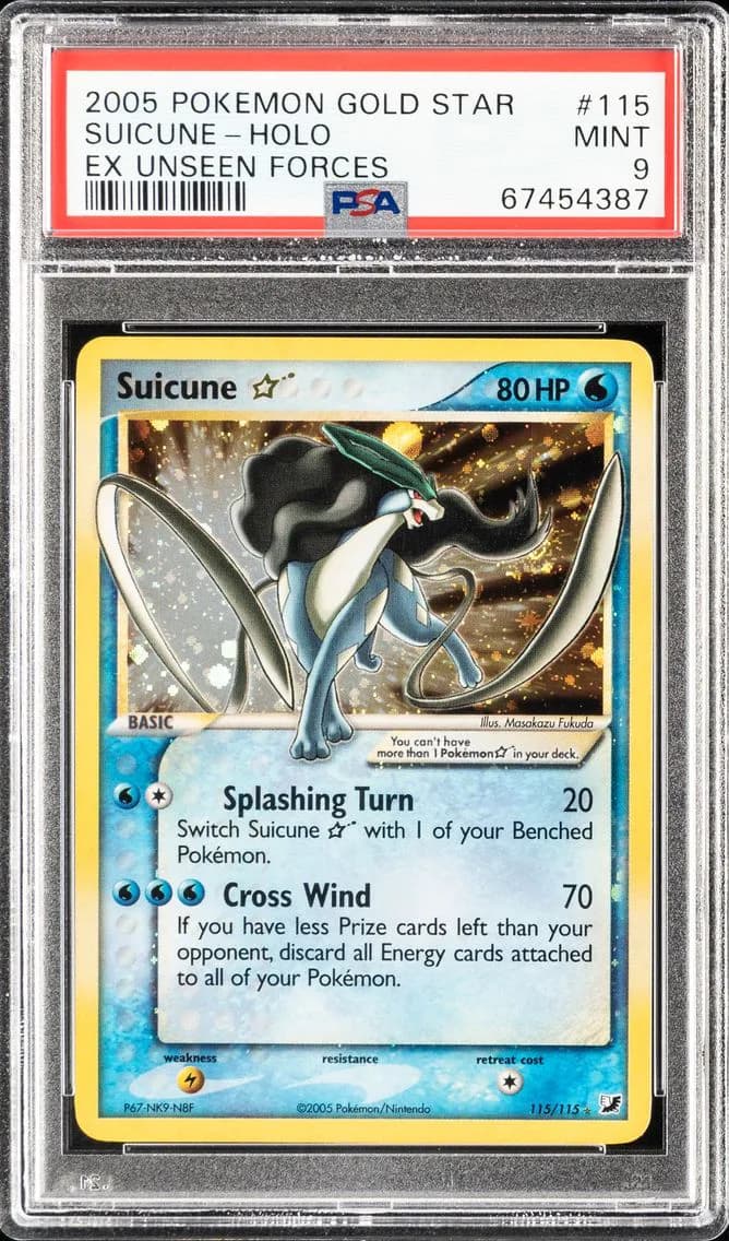 SUICUNE-HOLO EX, PSA 9