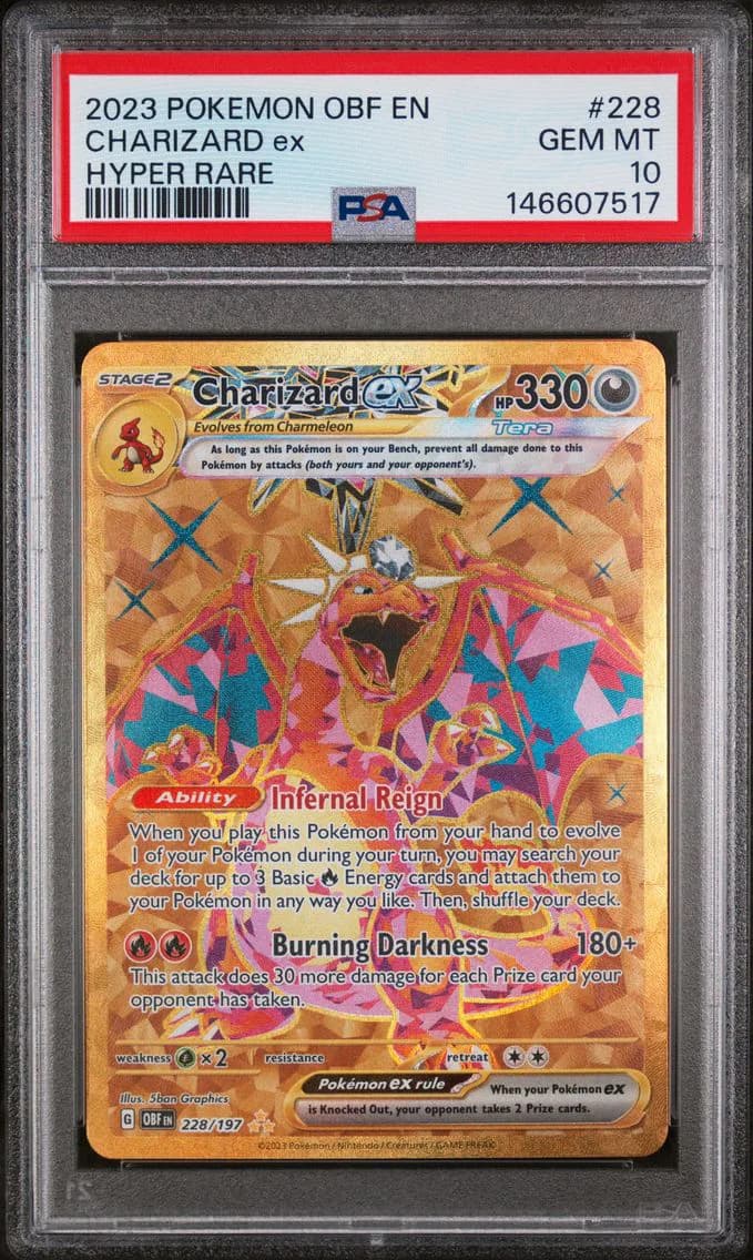 Charizard EX, PSA 10