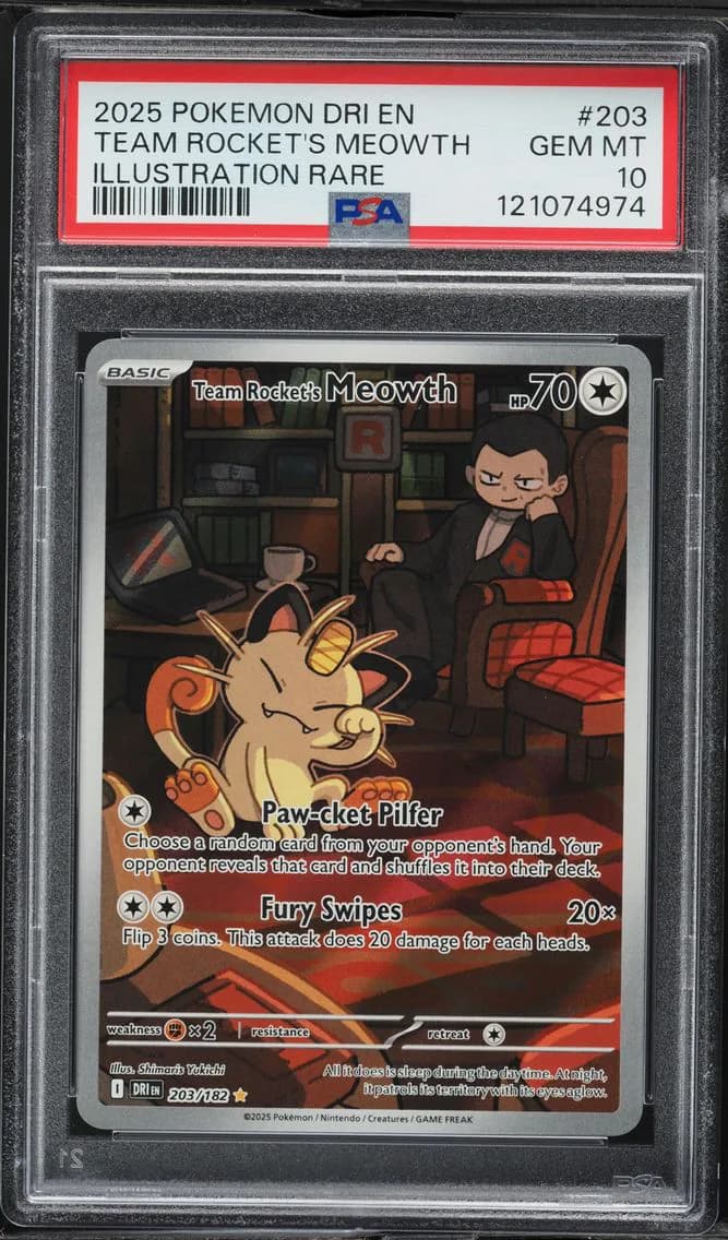 Team Rocket's Meowth, PSA 10