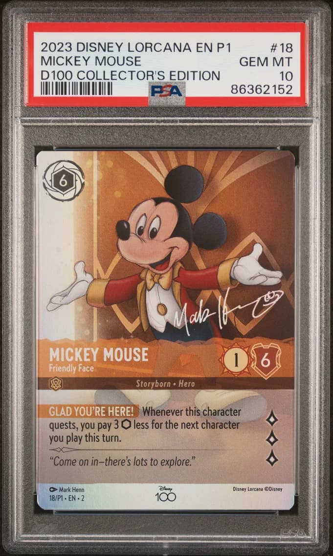 Mickey Mouse - Friendly Face, PSA 10