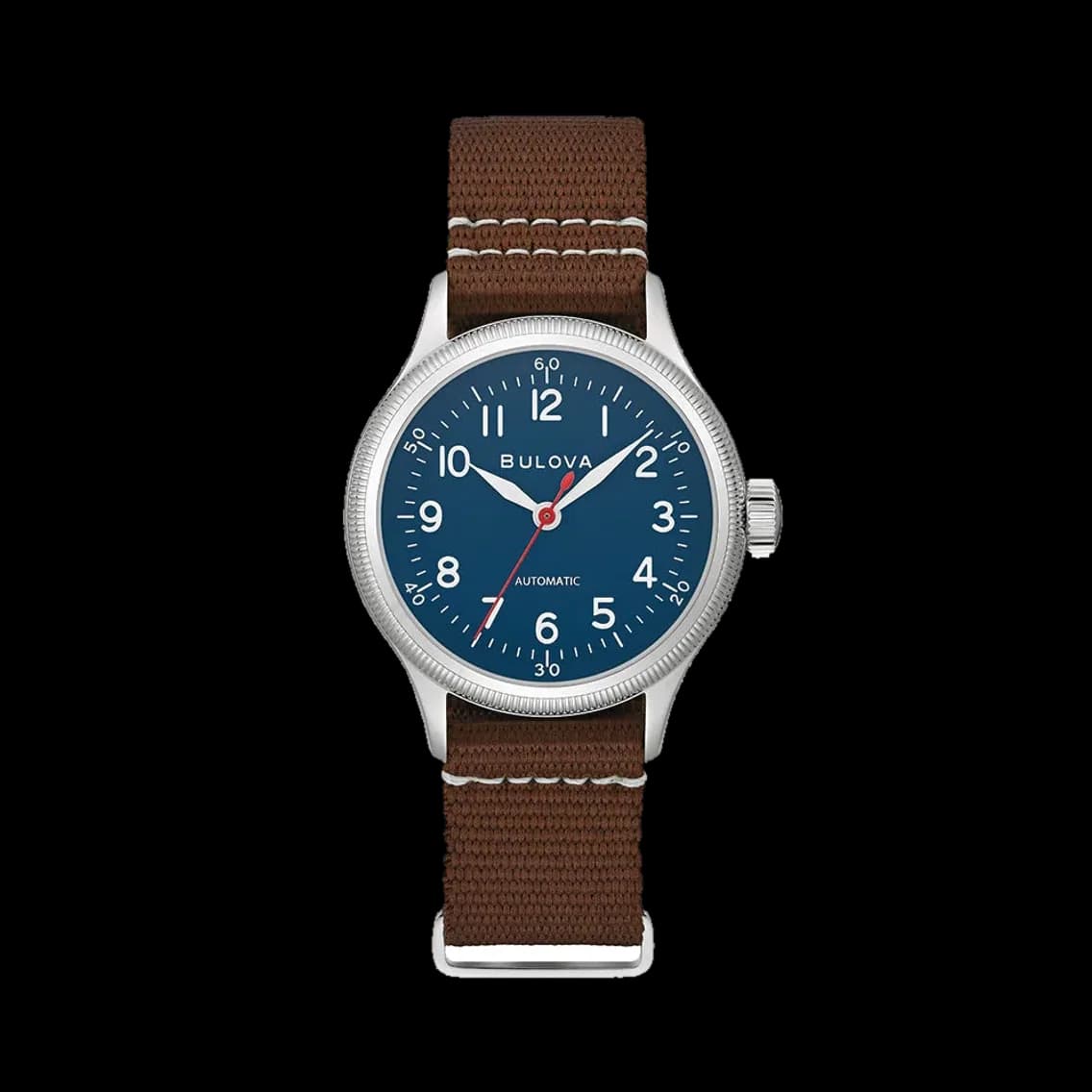 Bulova A-11 Hack Watch 37mm - Blue on NATO Strap, TEDDY BALDASSARRE 10