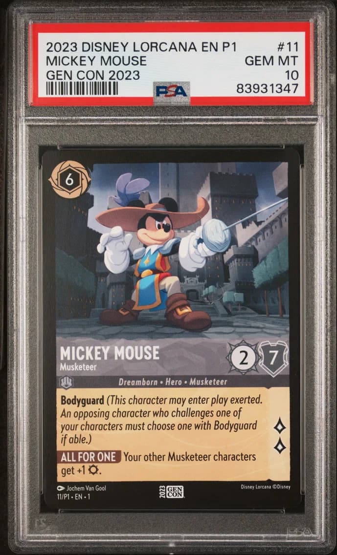 Mickey Mouse - Musketeer, PSA 10