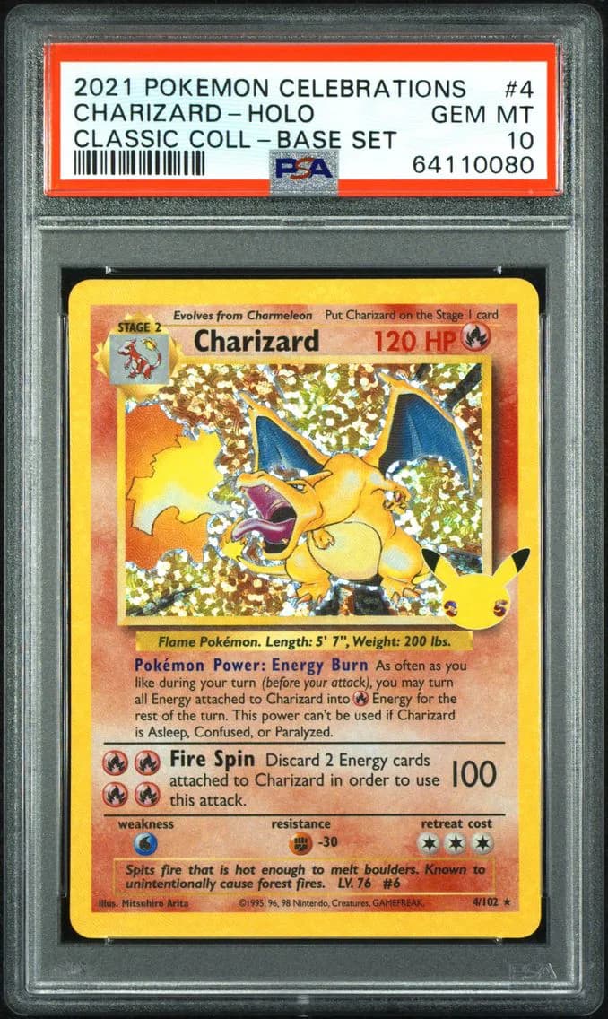 Charizard-Holo, PSA 10
