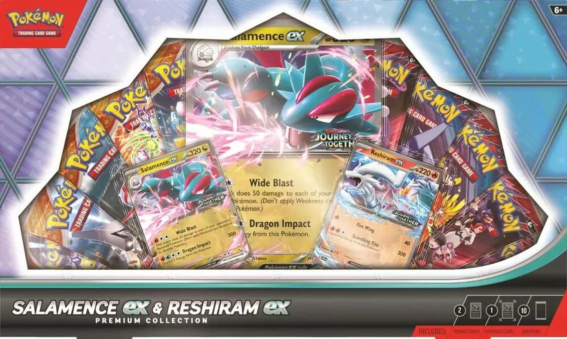 Pokemon TCG Salamence ex & Reshiram ex Premium Collection Box, 