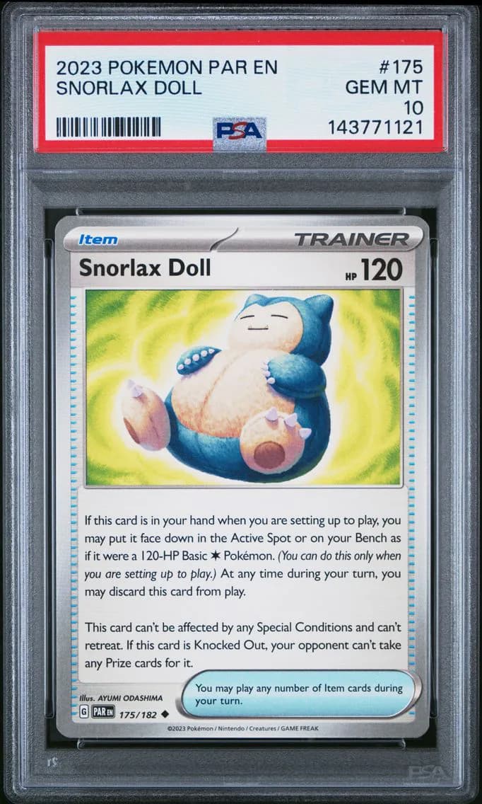 Snorlax Doll, PSA 10