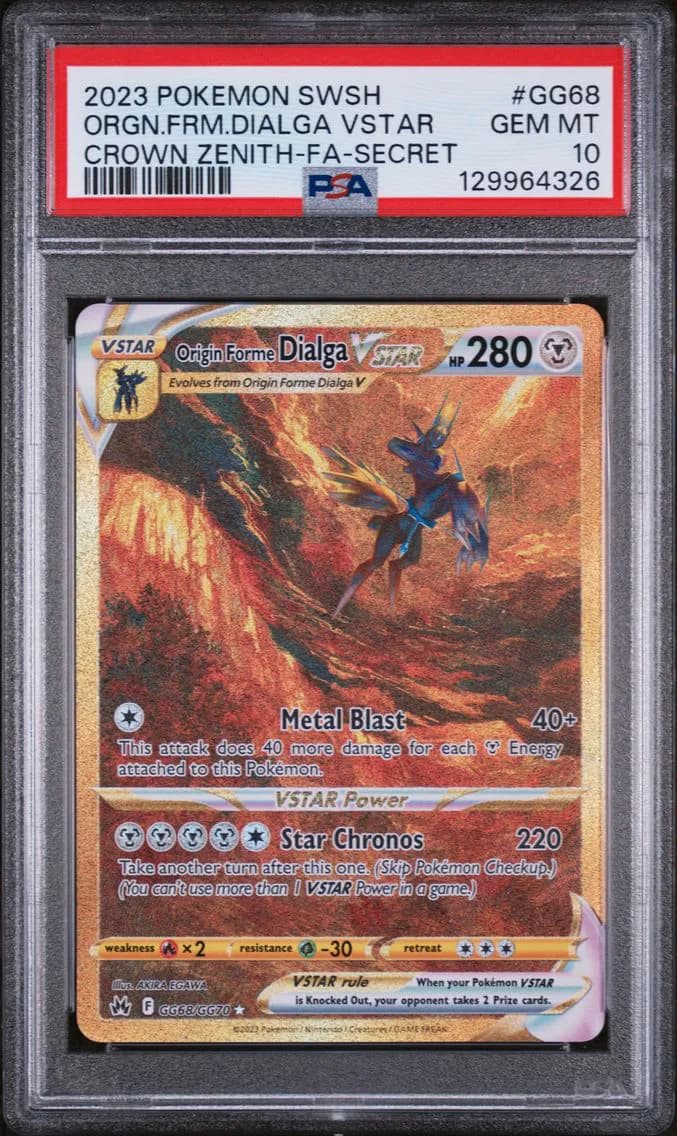 Full Art/Origin Forme Dialga Vstar, PSA 10