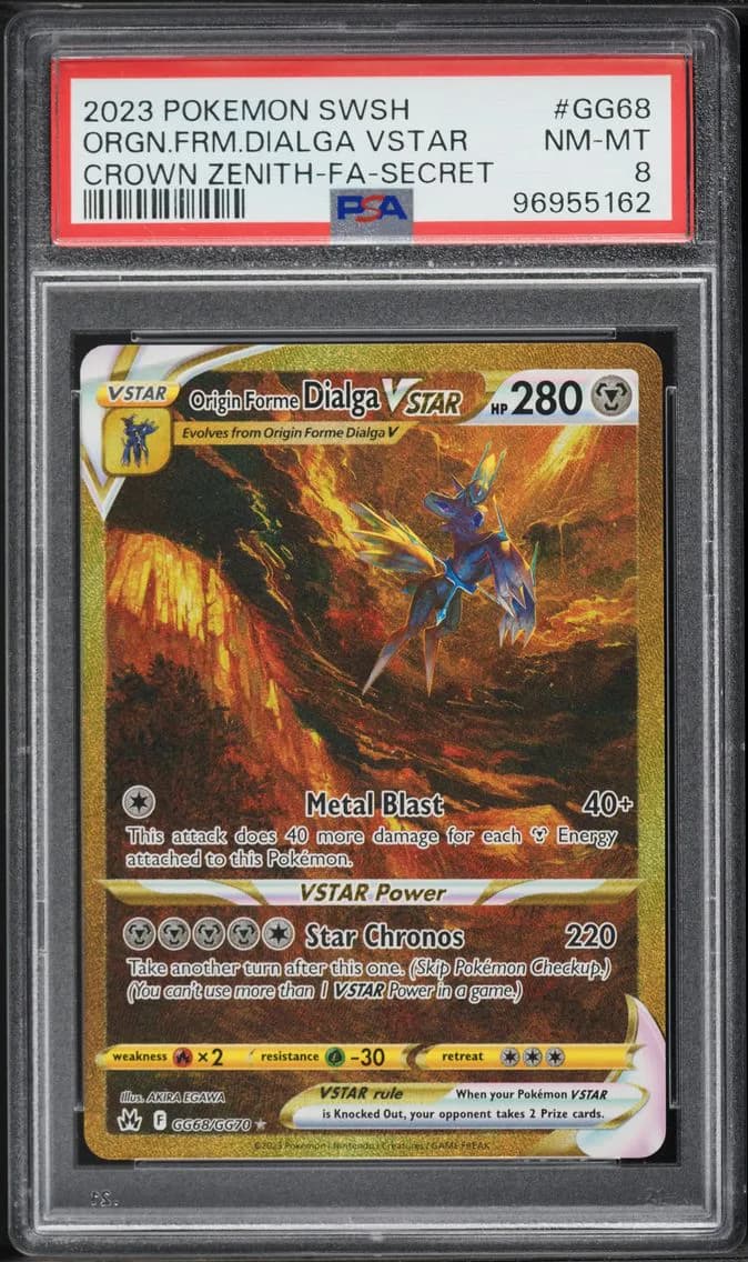 Full Art/Origin Forme Dialga Vstar, PSA 8