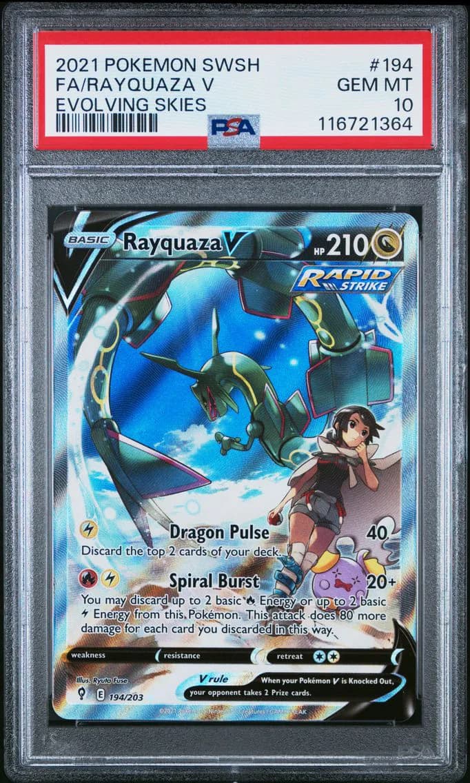 Full Art/Rayquaza V, PSA 10