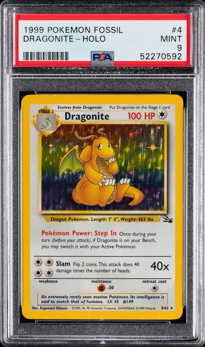 DRAGONITE-HOLO, PSA 9