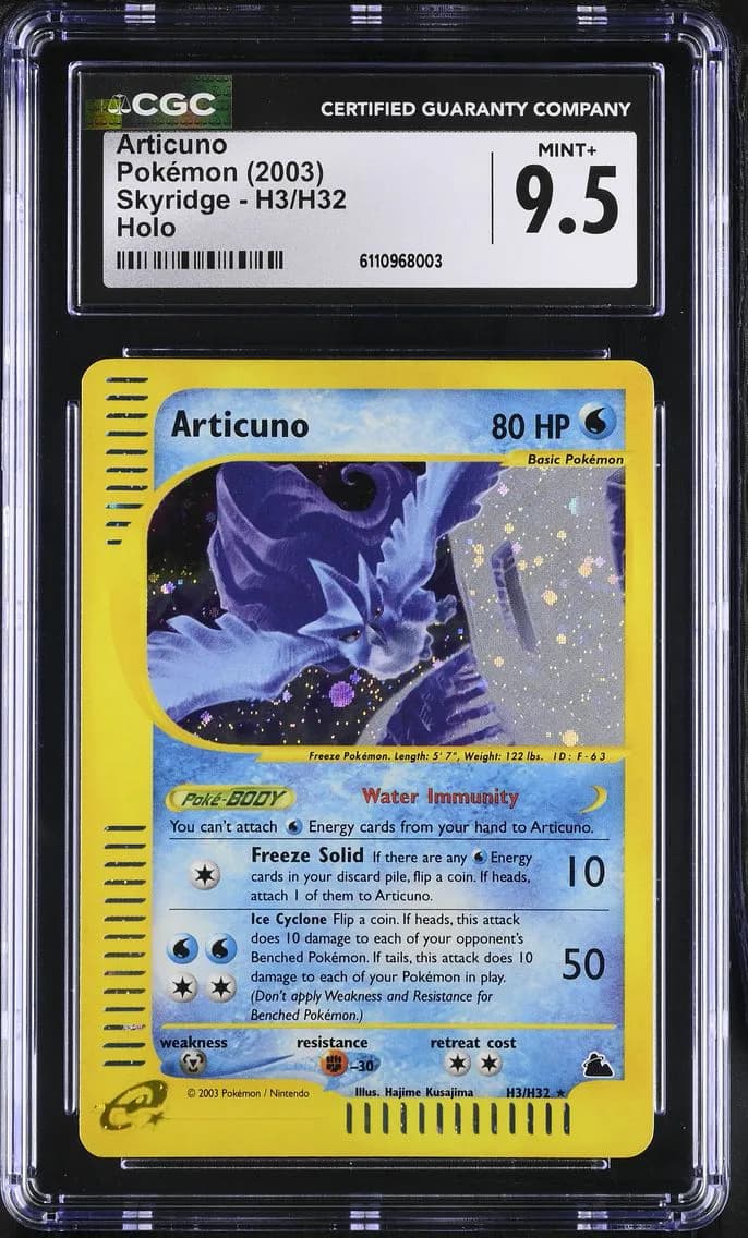 Skyridge - English Articuno Rare Holo, CGC 9.5