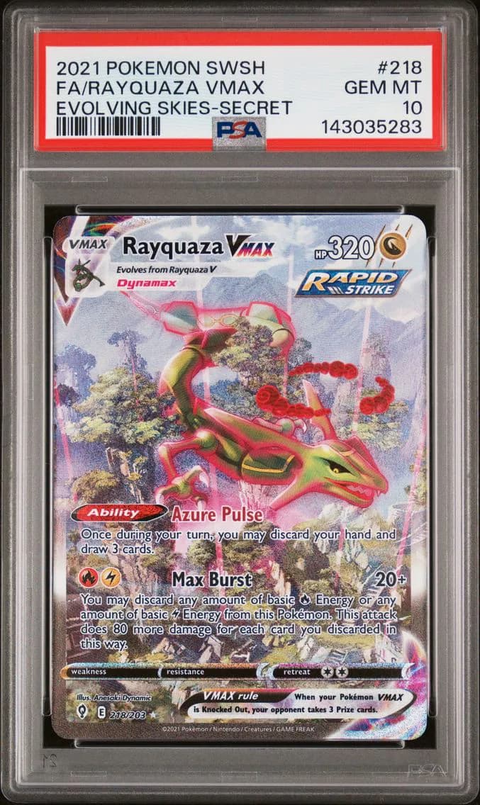 Full Art/Rayquaza Vmax, PSA 10