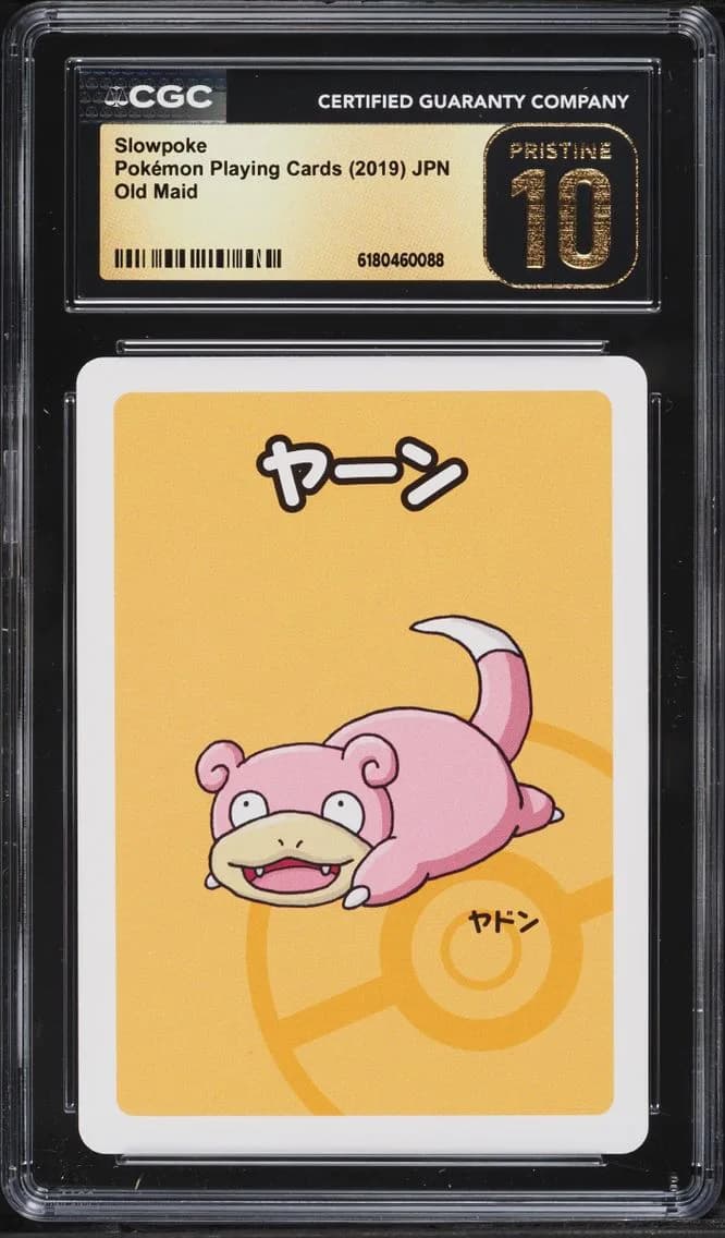 Pokemon Japanese Playing Cards Old Maid Slowpoke, CGC Pristine 10