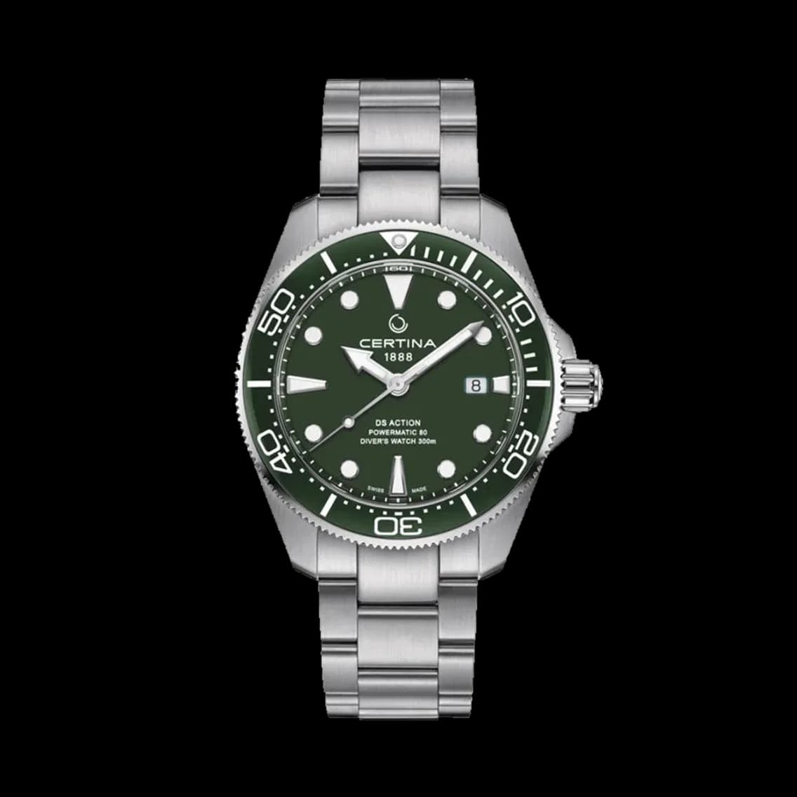 Certina DS Action Diver Powermatic 80 43mm - Green on Bracelet, TEDDY BALDASSARRE 10