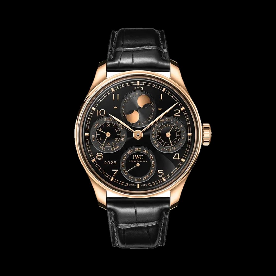 IWC Portugieser Perpetual Calendar 18K Armor Gold Case 44mm - Black on Leather Strap, TEDDY BALDASSARRE 10
