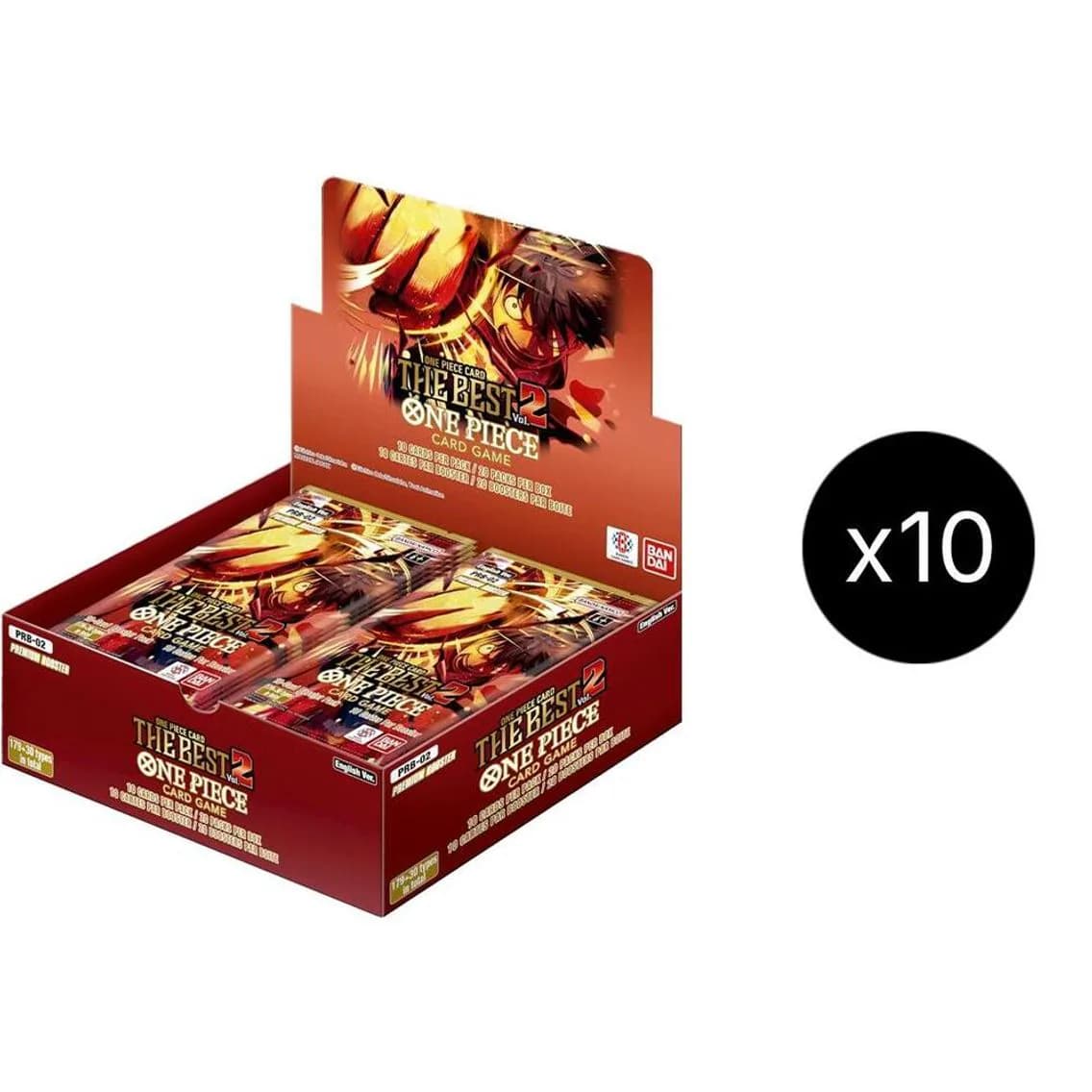 PRB-02 One Piece Card the Best Vol. 2 - Case (x10 Boxes), 