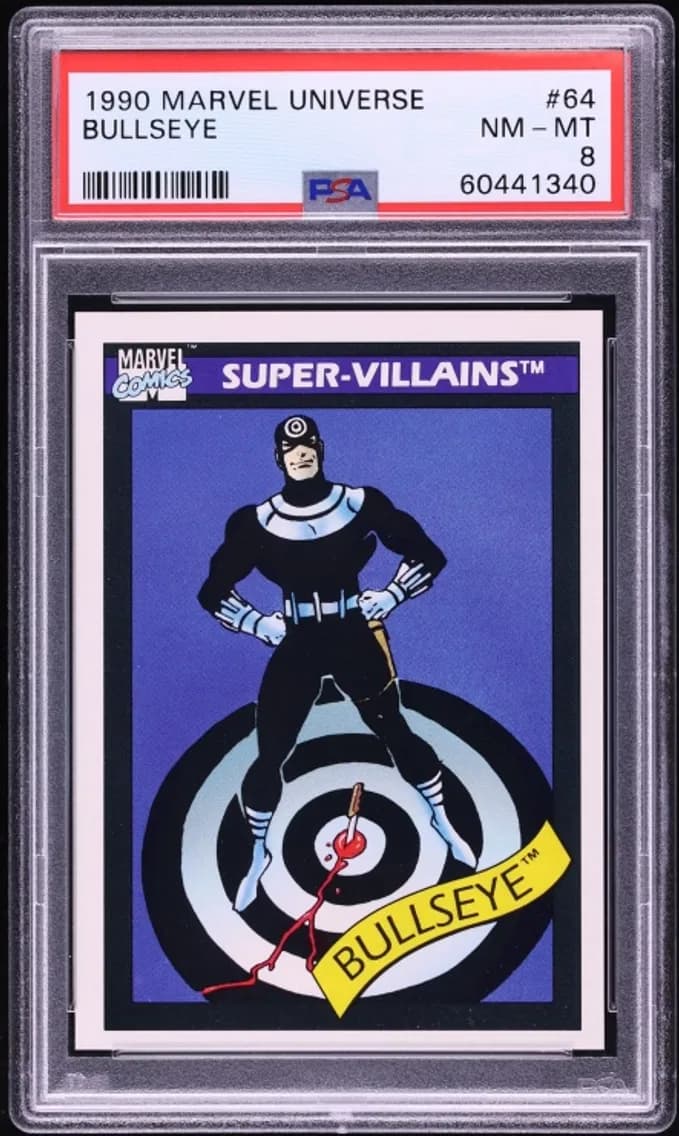 Impel Marvel Universe Bullseye NM-MT, PSA 8