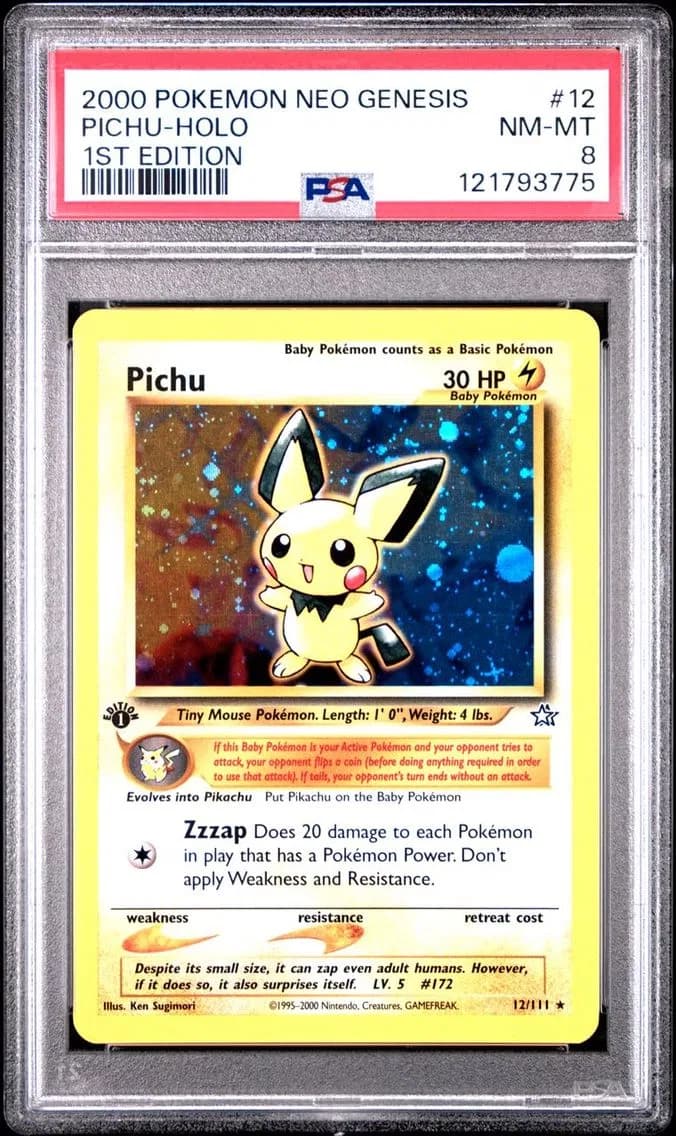 PICHU-HOLO, PSA 8