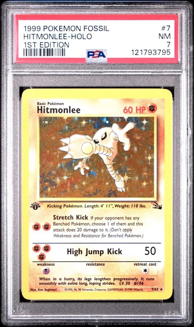 HITMONLEE-HOLO, PSA 7