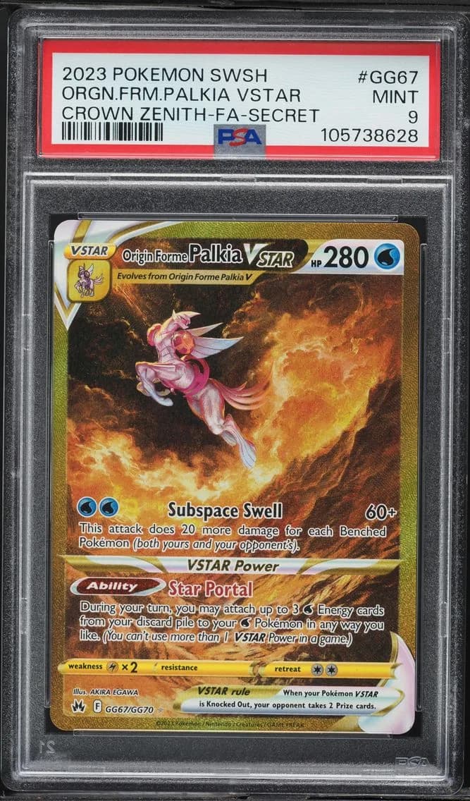Full Art/Origin Forme Palkia Vstar, PSA 9