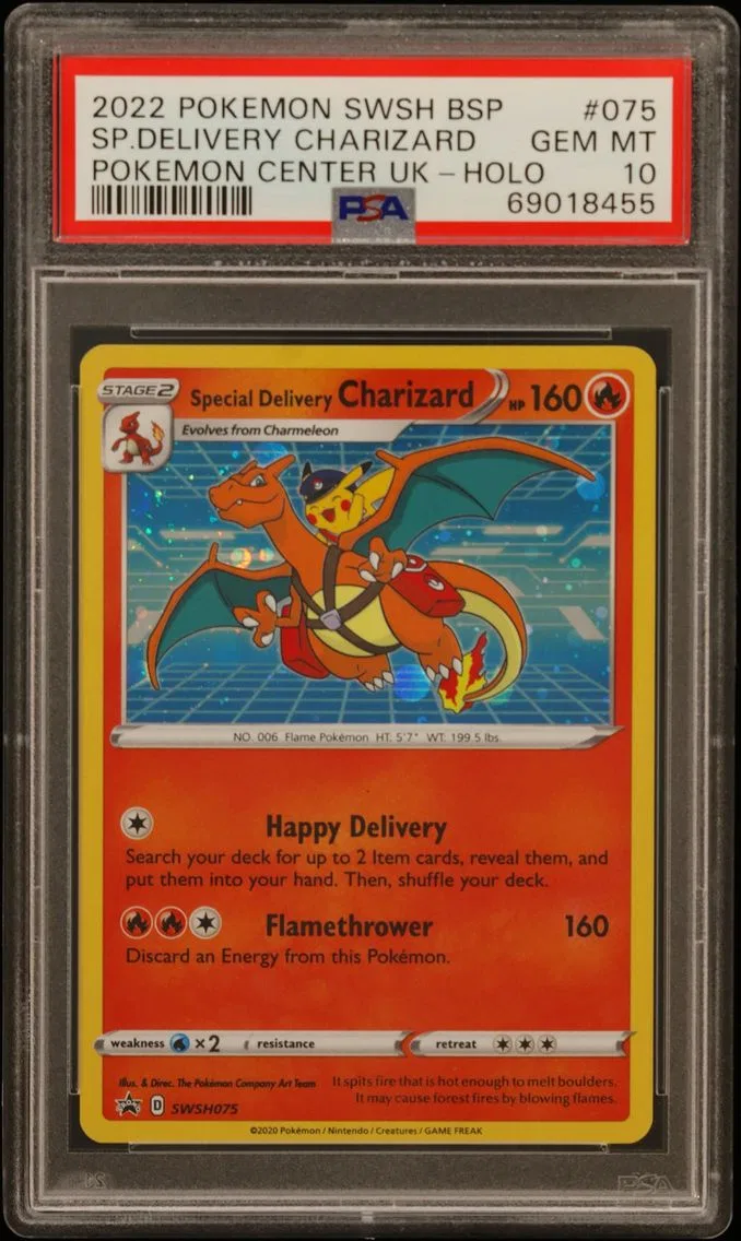Special Delivery Charizard-Holo, PSA 10
