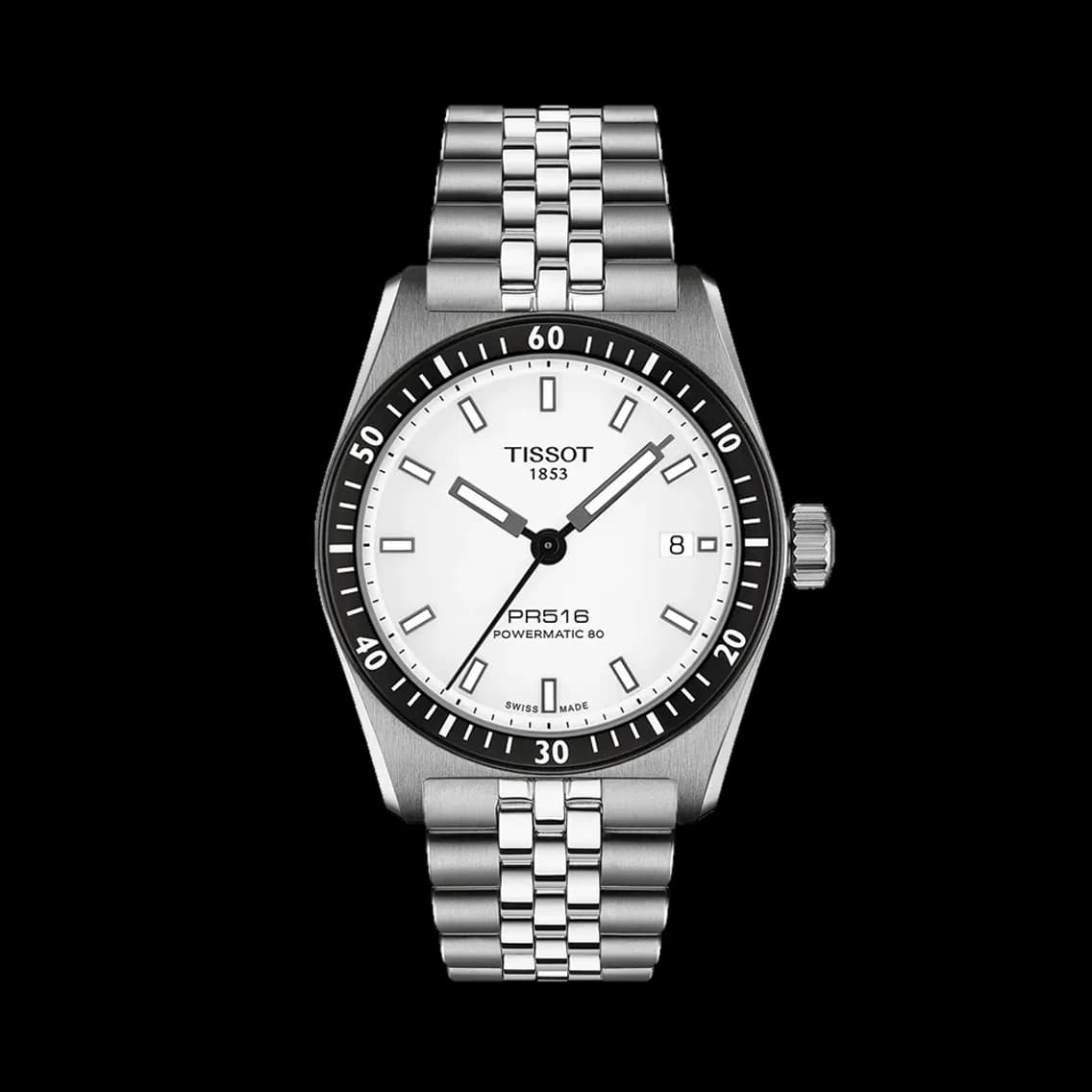 Tissot PR516 Powermatic 80 38mm - White on Bracelet, TEDDY BALDASSARRE 10