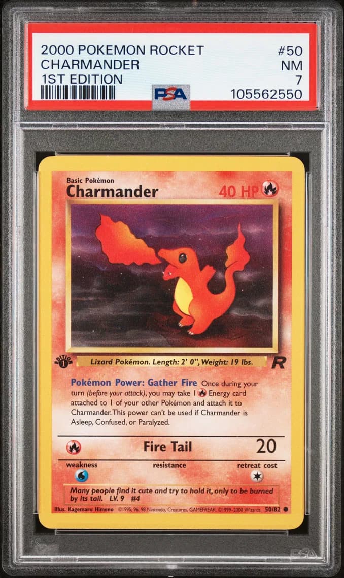 Charmander 1st Edition, PSA 7