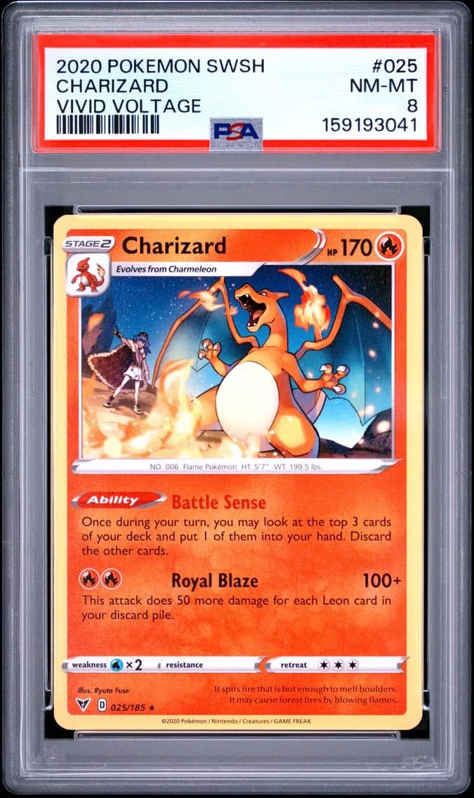 Charizard, PSA 8
