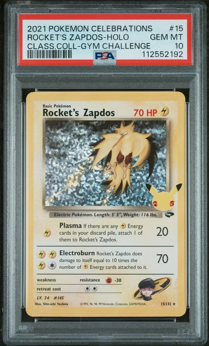 Rocket's Zapdos-Holo, PSA 10