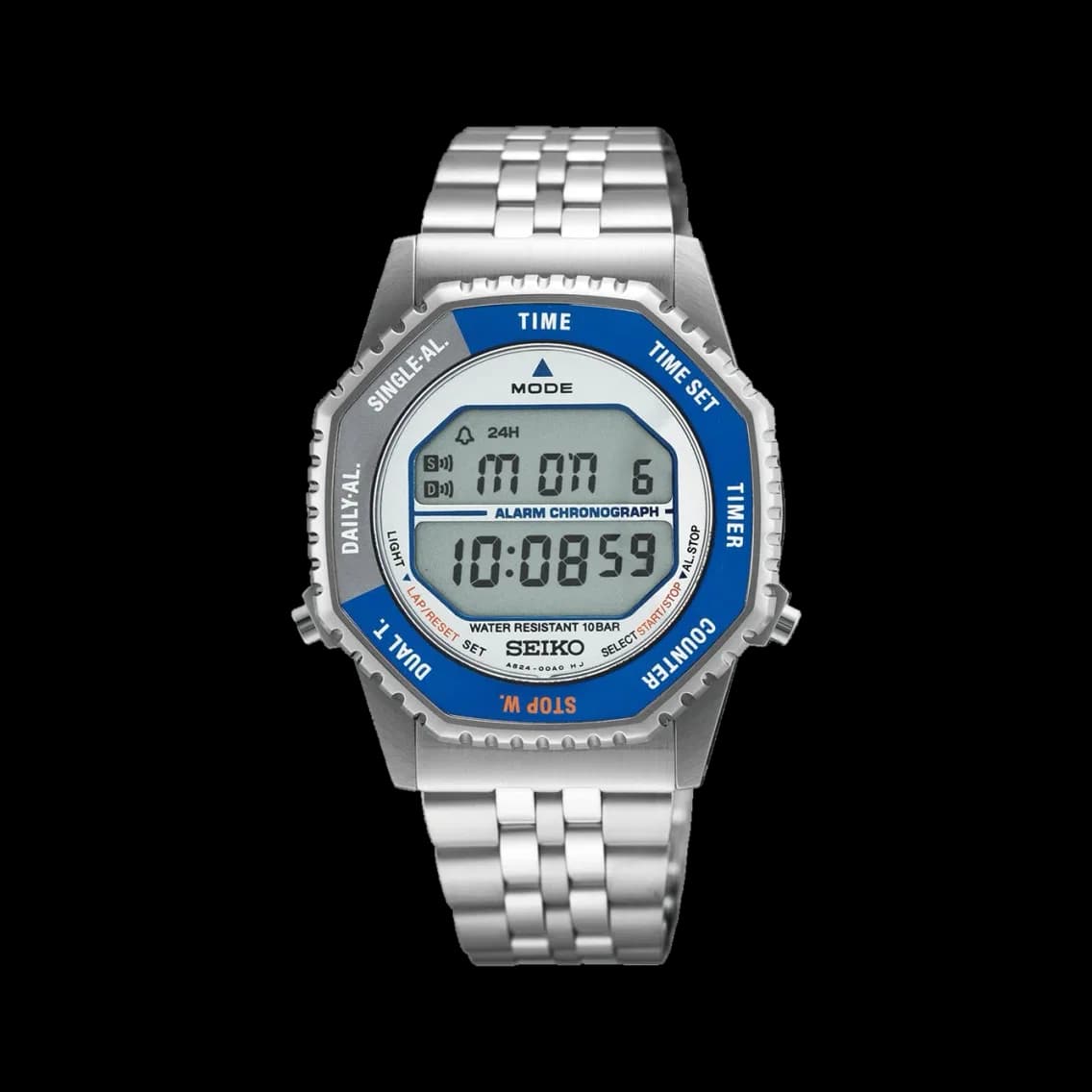 Seiko SMGG21 Digital Quartz Chronograph 37mm - Blue on Bracelet, TEDDY BALDASSARRE 10