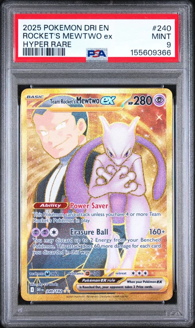 Team Rocket's Mewtwo EX, PSA 9