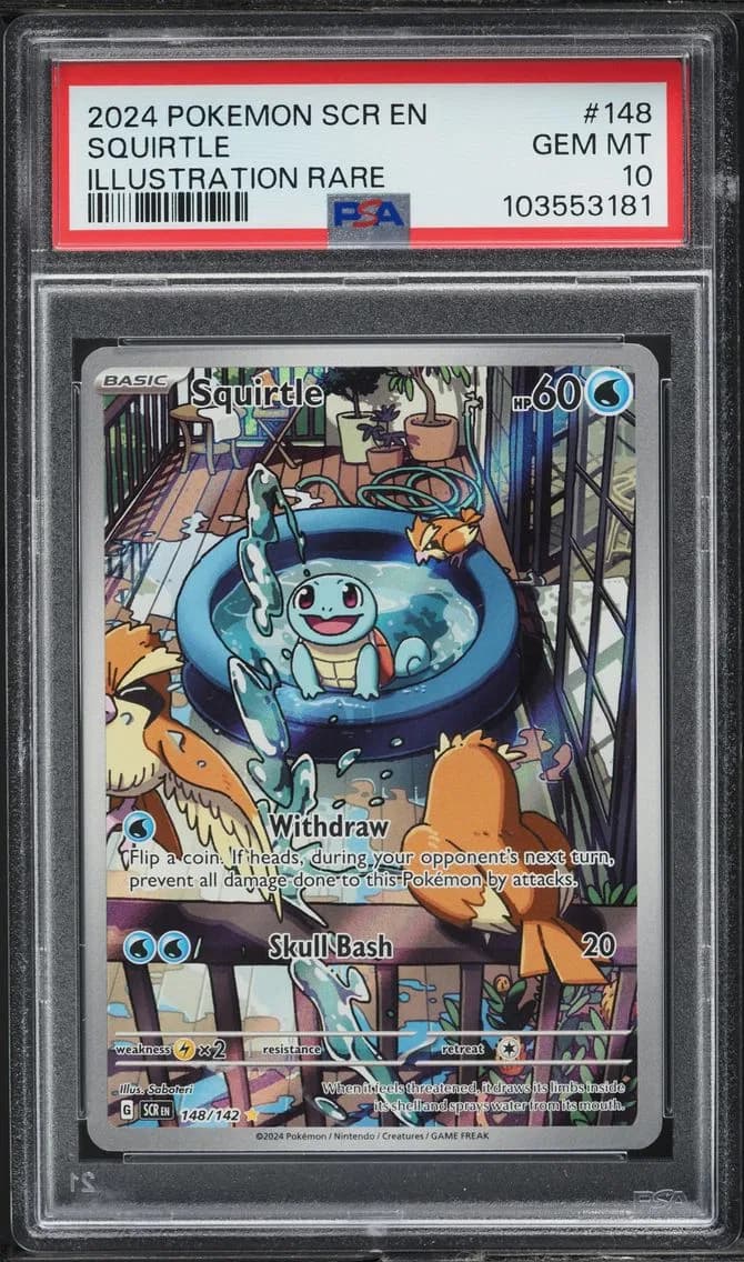 SCARLET & VIOLET STELLAR CROWN IR SQUIRTLE, PSA 10