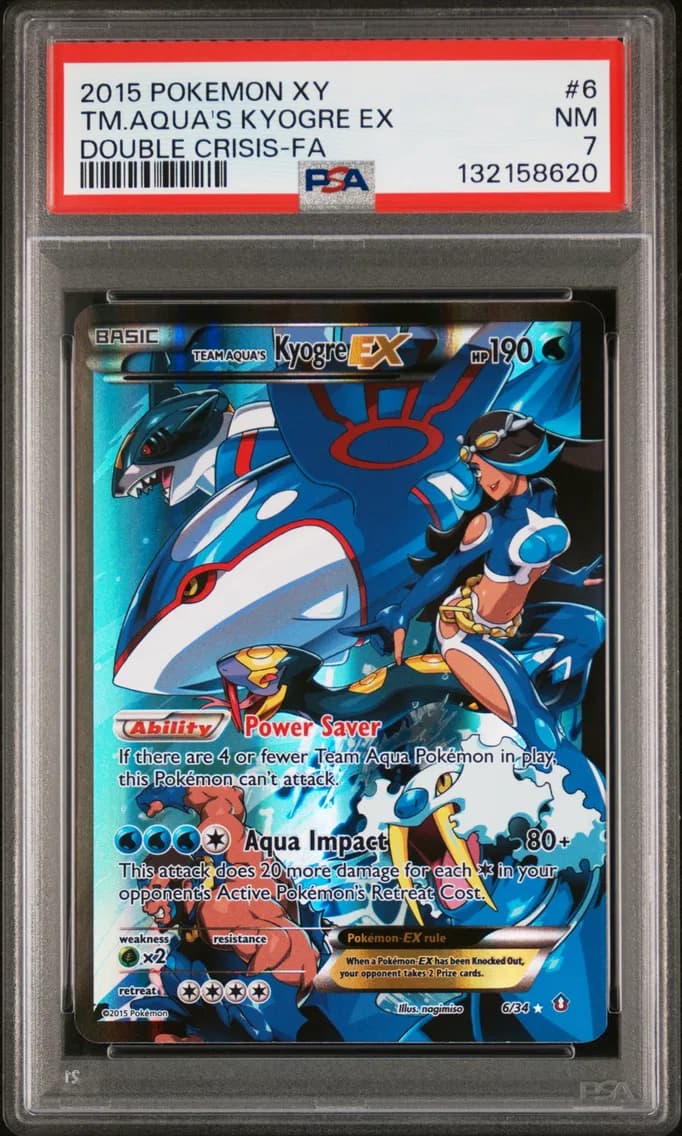 Full Art/Team Aqua's Kyogre EX, PSA 7