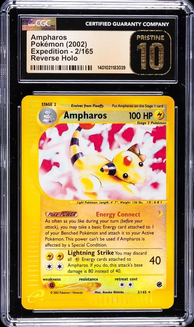 Ampharos-Reverse Foil, CGC Pristine 10