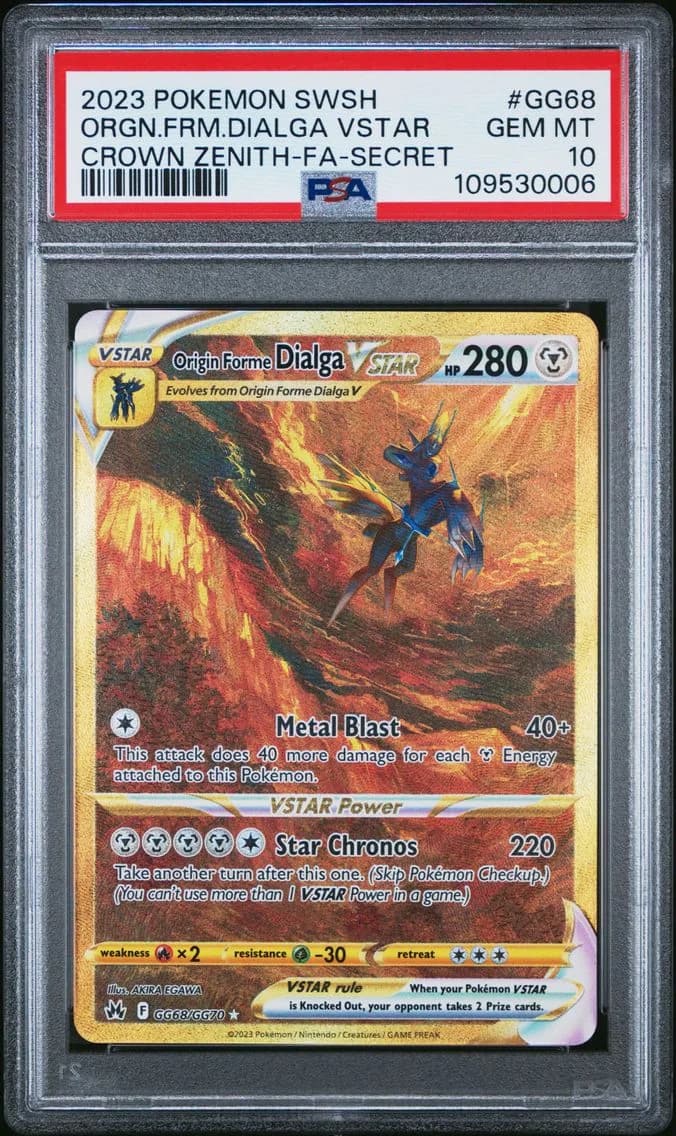 Full Art/Origin Forme Dialga Vstar, PSA 10