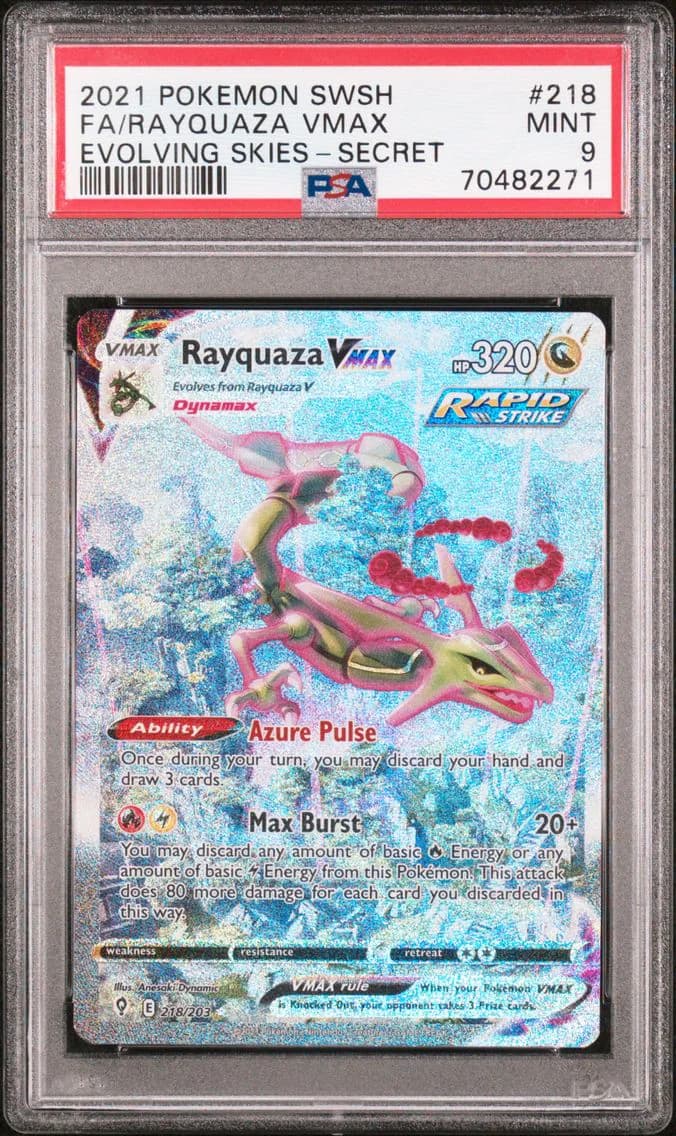 Full Art/Rayquaza Vmax, PSA 9